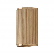 Capital Canada 650721WS - 2-Light Sconce in Matte Brass and Handcrafted Mango Wood in White Wash