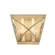 Alora Lighting WV309602VB - Lattice Vintage Brass 2 Lights Wall/Vanity