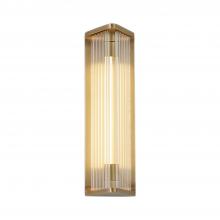 Alora Lighting WV339112VBCR - Sabre 12-in Ribbed Glass/Vintage Brass LED Wall/Vanity
