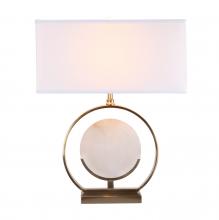 Bethel International Canada MTL14PQ-GD - White and Gold Table Lamp