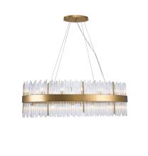 Bethel International Canada MU57OVG - Stainless Steel and Glass Chandelier